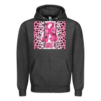 Charcoal Heather breast cancer with boxing gloves Zipper Hoodie - MaliasSmallBusiness