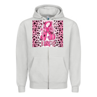Dove Grey breast cancer with boxing gloves Zipper Hoodie - MaliasSmallBusiness