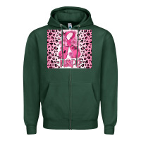 Sports Green breast cancer with boxing gloves Zipper Hoodie - MaliasSmallBusiness