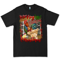 Black Merry Cluckin' Christmas Premium Tee - RanaPortraitStore