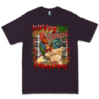 Plum Merry Cluckin' Christmas Premium Tee - RanaPortraitStore