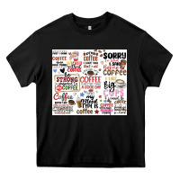 Black funny coffee quotes Heavy Core Tee - MaliasSmallBusiness