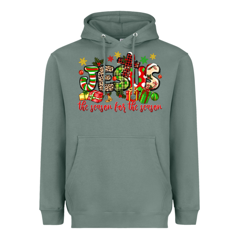 Jesus The Reason For The Season Heavyweight Hoodie by MaliasSmallBusiness | Teevron
