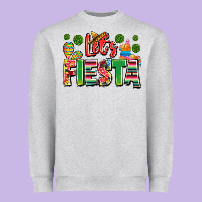 Let's Fiesta Heavyweight Sweatshirt Designed By Jahusdesignshop