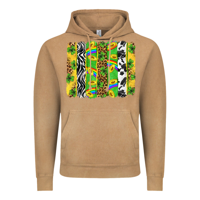 St. Patrick's Day Brushstrokes Vintage Hoodie by Neo Western | Teevron
