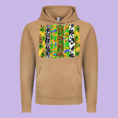 St. Patrick's Day Brushstrokes Vintage Hoodie Designed By Neo Western