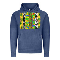 Vintage Denim St. Patrick's Day brushstrokes Vintage Hoodie - Neo Western