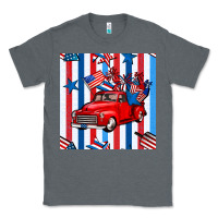 Charcoal Heather 4th of july seamless pattern truck Classic Tee - BundleAndBundleShop