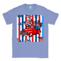 Colony Blue 4th of july seamless pattern truck Classic Tee - BundleAndBundleShop