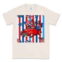 Natural 4th of july seamless pattern truck Classic Tee - BundleAndBundleShop