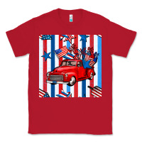 Red 4th of july seamless pattern truck Classic Tee - BundleAndBundleShop