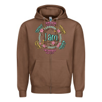 Chestnut i am inspiration Zipper Hoodie - MaliasSmallBusiness