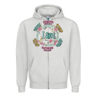 Dove Grey i am inspiration Zipper Hoodie - MaliasSmallBusiness