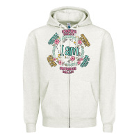 Oatmeal Heather i am inspiration Zipper Hoodie - MaliasSmallBusiness