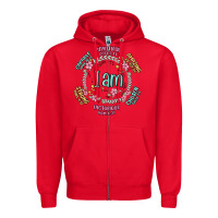 Red i am inspiration Zipper Hoodie - MaliasSmallBusiness