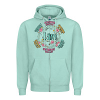 Seafoam i am inspiration Zipper Hoodie - MaliasSmallBusiness