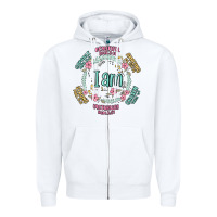 White i am inspiration Zipper Hoodie - MaliasSmallBusiness