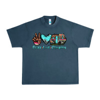 Midnight Navy peace love camping Urban Heavy Tee - JahusDesignShop