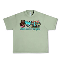 Oil Green peace love camping Urban Heavy Tee - JahusDesignShop