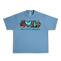 Pebble Blue peace love camping Urban Heavy Tee - JahusDesignShop