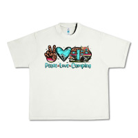 Pistachio peace love camping Urban Heavy Tee - JahusDesignShop