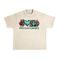 Sandshell peace love camping Urban Heavy Tee - JahusDesignShop