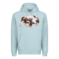 Blue Mist Cowhide Bison Silhouette Premium Hoodie - Bettercallsaul