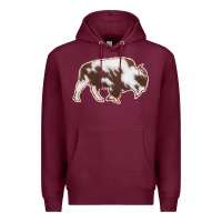 Burgundy Cowhide Bison Silhouette Premium Hoodie - Bettercallsaul