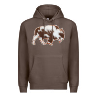 Coffee Cowhide Bison Silhouette Premium Hoodie - Bettercallsaul