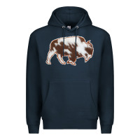 Navy Cowhide Bison Silhouette Premium Hoodie - Bettercallsaul