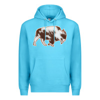 Ocean Blue Cowhide Bison Silhouette Premium Hoodie - Bettercallsaul