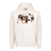 Pale Pink Cowhide Bison Silhouette Premium Hoodie - Bettercallsaul