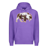 Purple Cowhide Bison Silhouette Premium Hoodie - Bettercallsaul