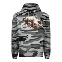 Slate Camo Cowhide Bison Silhouette Premium Hoodie - Bettercallsaul