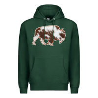 Sports Green Cowhide Bison Silhouette Premium Hoodie - Bettercallsaul
