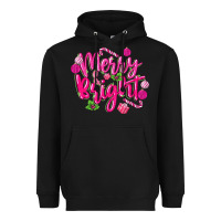 Black merry and bright Heavyweight Hoodie - MaliasSmallBusiness