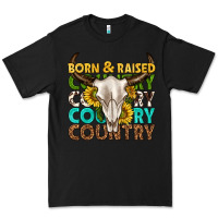 Black born and raised country western Premium Tee - texasbilliewilder