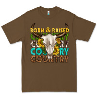 Cacao born and raised country western Premium Tee - texasbilliewilder