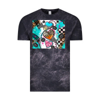 Cloud Black race heart Vintage Tee - AdoDesignShop