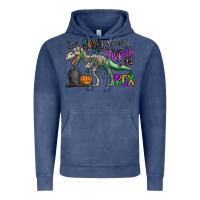 Vintage Denim spooky saurus rex Vintage Hoodie - CowhideDigitalArt