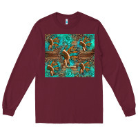 Burgundy indian headdress Long Sleeve Tee - Artiststas