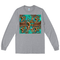 Heather Grey indian headdress Long Sleeve Tee - Artiststas