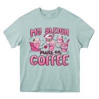 Arona my sleigh runs on coffee Heavy Core Tee - MaliasSmallBusiness