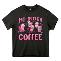 My Sleigh Runs On Coffee Heavy Core Tee | Teevron