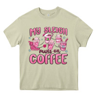Mossy my sleigh runs on coffee Heavy Core Tee - MaliasSmallBusiness