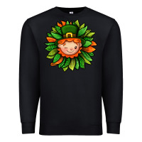 Black St. Patricks Sunflower With Dwarf Premium Sweatshirt - BundleAndBundleShop