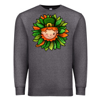 Charcoal Heather St. Patricks Sunflower With Dwarf Premium Sweatshirt - BundleAndBundleShop