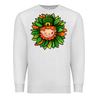 Oatmeal Heather St. Patricks Sunflower With Dwarf Premium Sweatshirt - BundleAndBundleShop