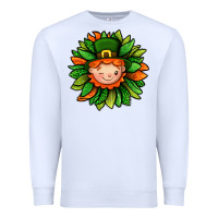 White St. Patricks Sunflower With Dwarf Premium Sweatshirt - BundleAndBundleShop