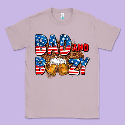 Bad And Boozy Usa Classic Tee Designed By Adodesignshop